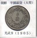 朝鮮半円銀貨大型